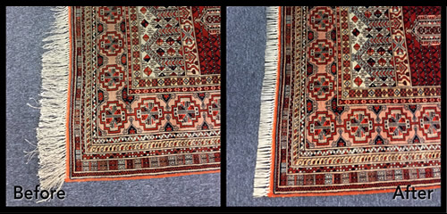 Before and After Rug Repair and Cleaning